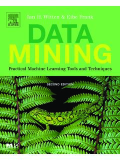 Data Mining: Practical Machine Learning Tools and ...