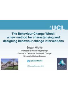 The Behaviour Change Wheel: a new method for ... - KT Canada