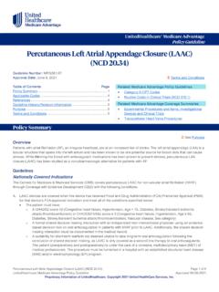 Percutaneous Left Atrial Appendage Closure (LAAC) (NCD 20 ...