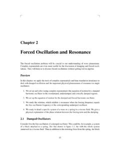 Forced Oscillation and Resonance - MIT OpenCourseWare