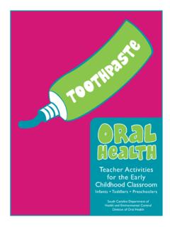 Oral Health: Teacher Activities for the Early Childhood ...