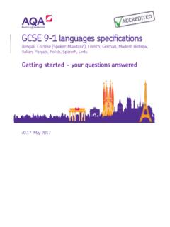GCSE 9-1 languages specifications - AQA