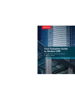 Your Complete Guide to Modern ERP - Oracle