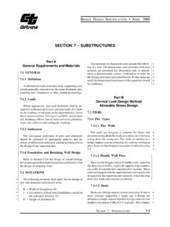 SECTION 7 - SUBSTRUCTURES