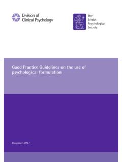 Good practice guidelines on the use of psychological ...