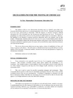 OECD GUIDELINE FOR THE TESTING OF CHEMICALS