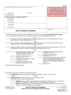 FL-115 PROOF OF SERVICE OF SUMMONS (Family Law …