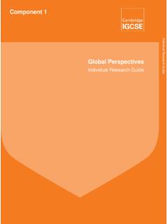 Individual Research Guide - Global Perspectives