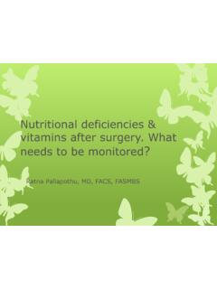 Nutritional deficiencies after Bariatric surgery