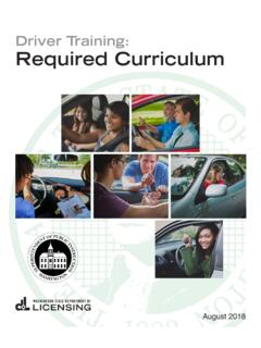 Driver Training: Required Curriculum - Wa