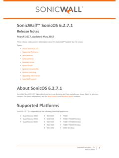 SonicWall™ SonicOS 6.2.7