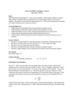 Chem 116 POGIL Worksheet - Week 2 Gas Laws - Part 2