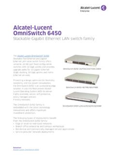 Alcatel-Lucent OmniSwitch 6450