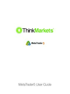 MetaTrader5 User Guide - ThinkMarkets