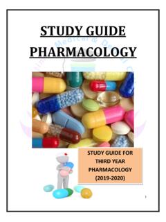 STUDY GUIDE PHARMACOLOGY - Aziz Fatimah Medical and …