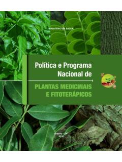 Pol&#237;tica e Programa Nacional de Plantas Medicinais e ...