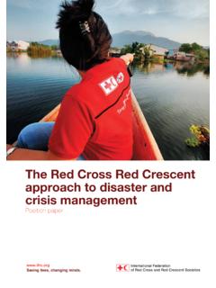 The Red Cross Red Crescent approach to disaster and crisis ...