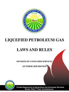 LIQUEFIED PETROLEUM GAS LAWS AND RULES