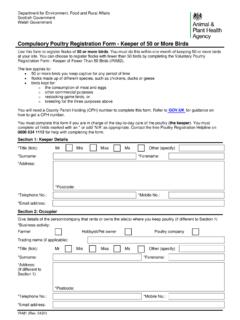 Compulsory Poultry Registration Form - Keeper of 50 or ...