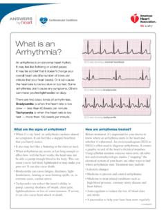 What is an Arrhythmia? - American Heart Association