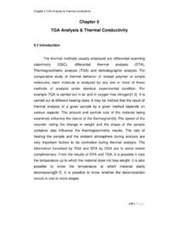 Chapter 5 TGA Analysis &amp; Thermal Conductivity - …