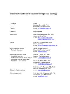 Interpretation of bronchoalveolar lavage fluid cytology