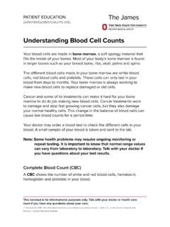 Understanding Blood Cell Counts - osumc.edu
