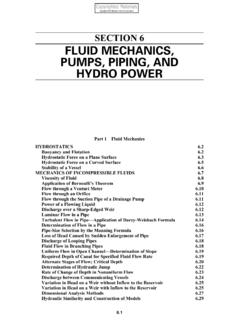 SECTION 6 FLUID MECHANICS, PUMPS, PIPING, AND HYDRO …