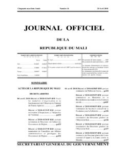 JOURNAL OFFICIEL - sgg-mali.ml