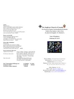 The Anglican Church of Canada - Baccalieu Consulting