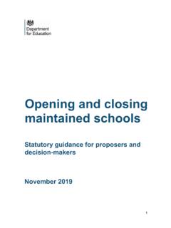 Statutory guidance for proposers and decision-makers