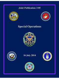 JP 3-05, Special Operations - Naval Postgraduate School