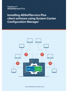 Installing ADSelfService Plus client software using System ...