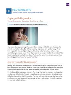 HELPGUIDE.ORG Coping with Depression