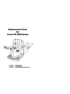 Replacement Parts for Crown PE 4500 Series