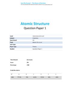 Atomic Structure - Save My Exams