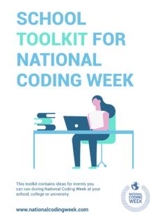 SCHOOL TOOLKIT FOR NATIONAL CODING WEEK