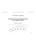 OVERVIEW OF ELECTROMAGNETIC WAVE PROPAGATION - …