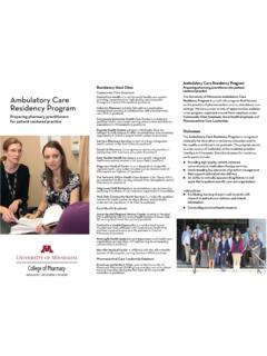 Community Clinic Emphasis Ambulatory Care Residency …