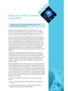 Drug and alcohol screening assessment - Queensland Health