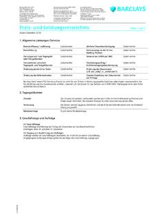 Preis- und Leistungsverzeichnis - barclays.de