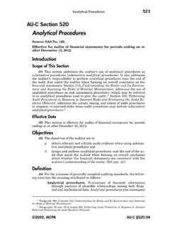 Analytical Procedures - AICPA