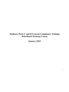 Medicare Parts C and D General Compliance Training