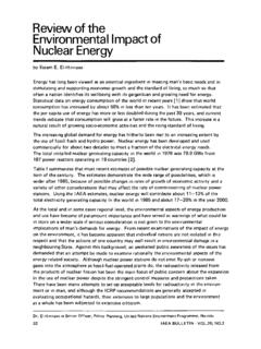 Review of the Environmental Impact of Nuclear Energy