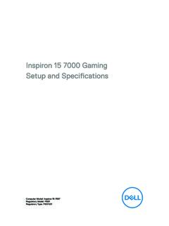 Inspiron 15 7000 Gaming Setup and Specifications
