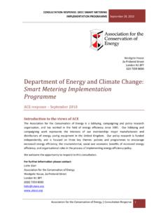 Department of Energy and Climate Change: Smart Metering ...