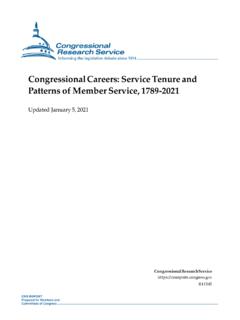 Congressional Careers: Service Tenure and Patterns of …