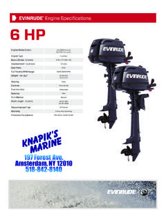 EVINRUDE Engine Specifications 6 HP - Knapik's Marine