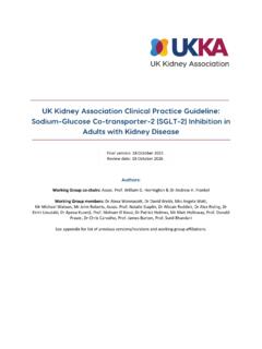 UKKA guideline: SGLT2i in adults with kidney disease