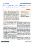 Mesoporous Silica Nanoparticles (MSN): A Nanonetwork and ...